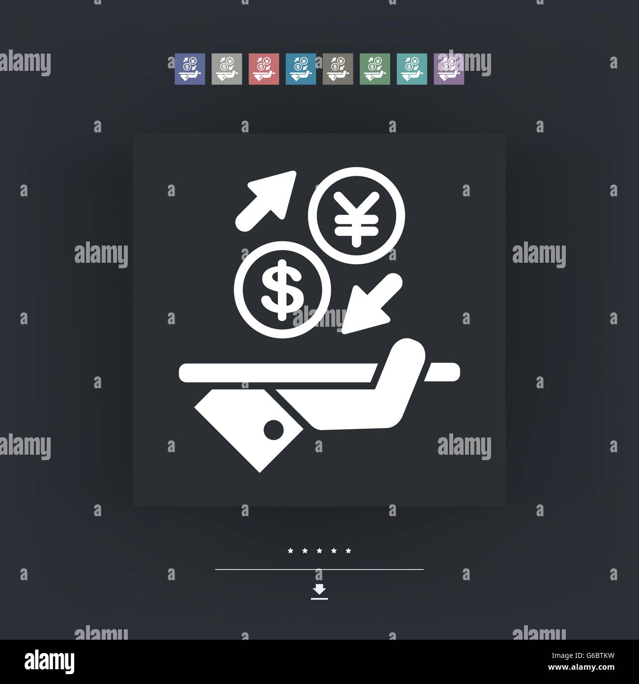 Dollar/Yuan - Foreign currency exchange icon Stock Vector