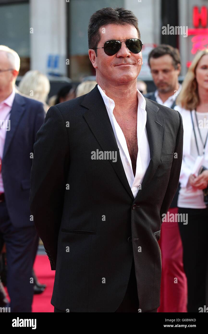 Simon cowell arriving world premiere one direction hi-res stock ...