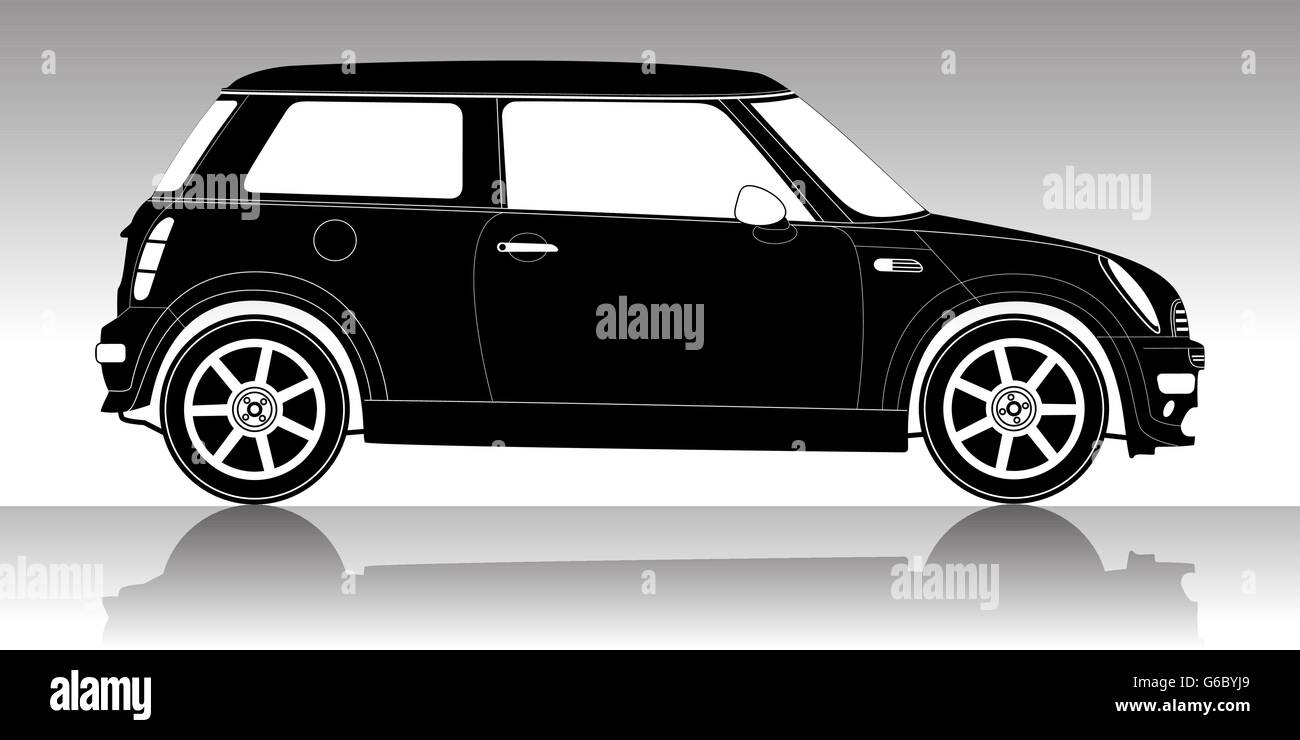 Car silhouette illustration Stock Vector Images - Alamy