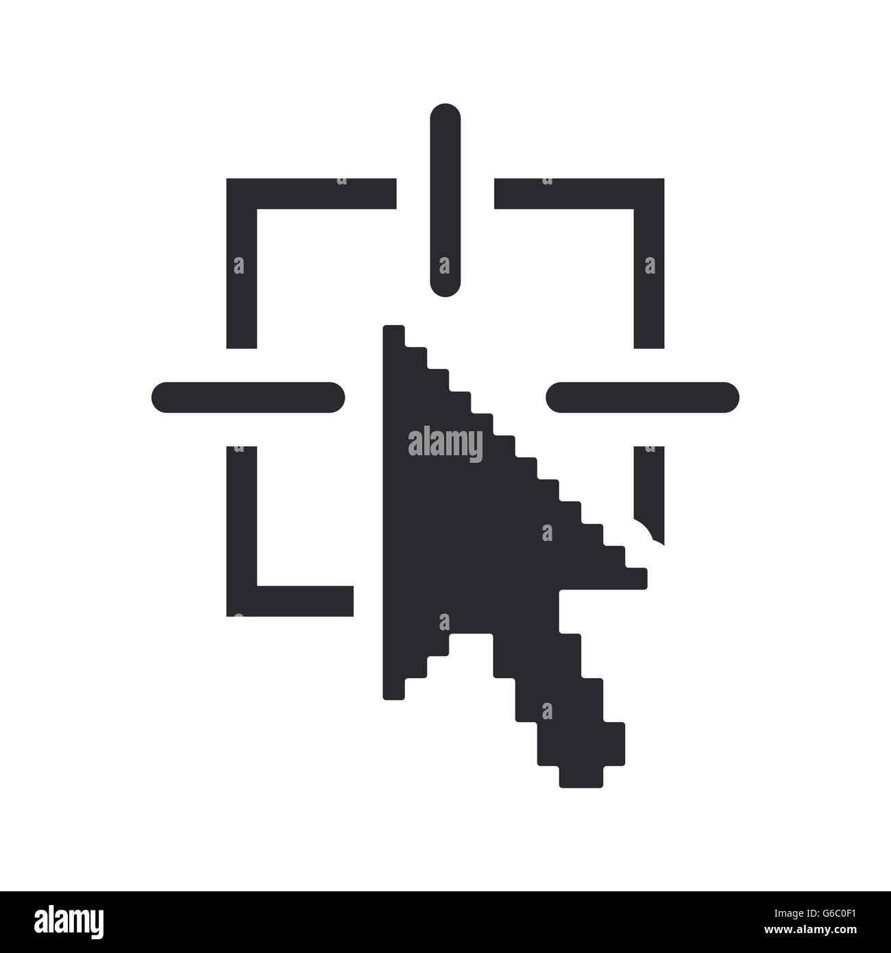 Vector illustration of pointer single isolated icon Stock Vector Image ...