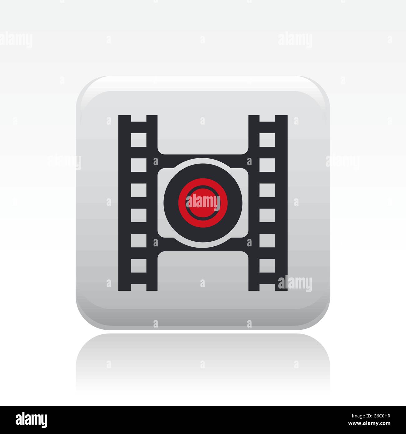 Vector illustration of single isolated video recording icon Stock ...