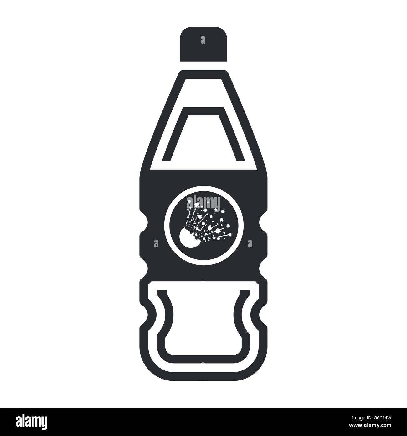 Vector illustration of single isolated explosive bottle icon Stock ...