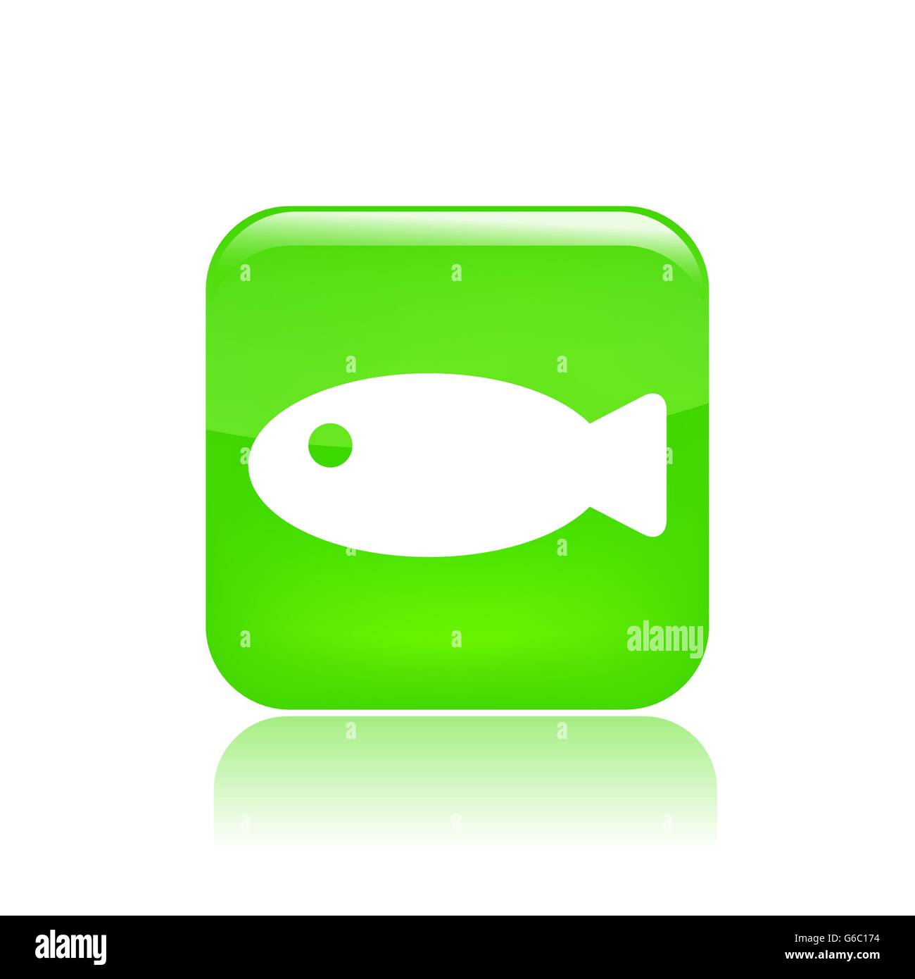 Vector illustration of single isolated fish icon Stock Vector Image ...