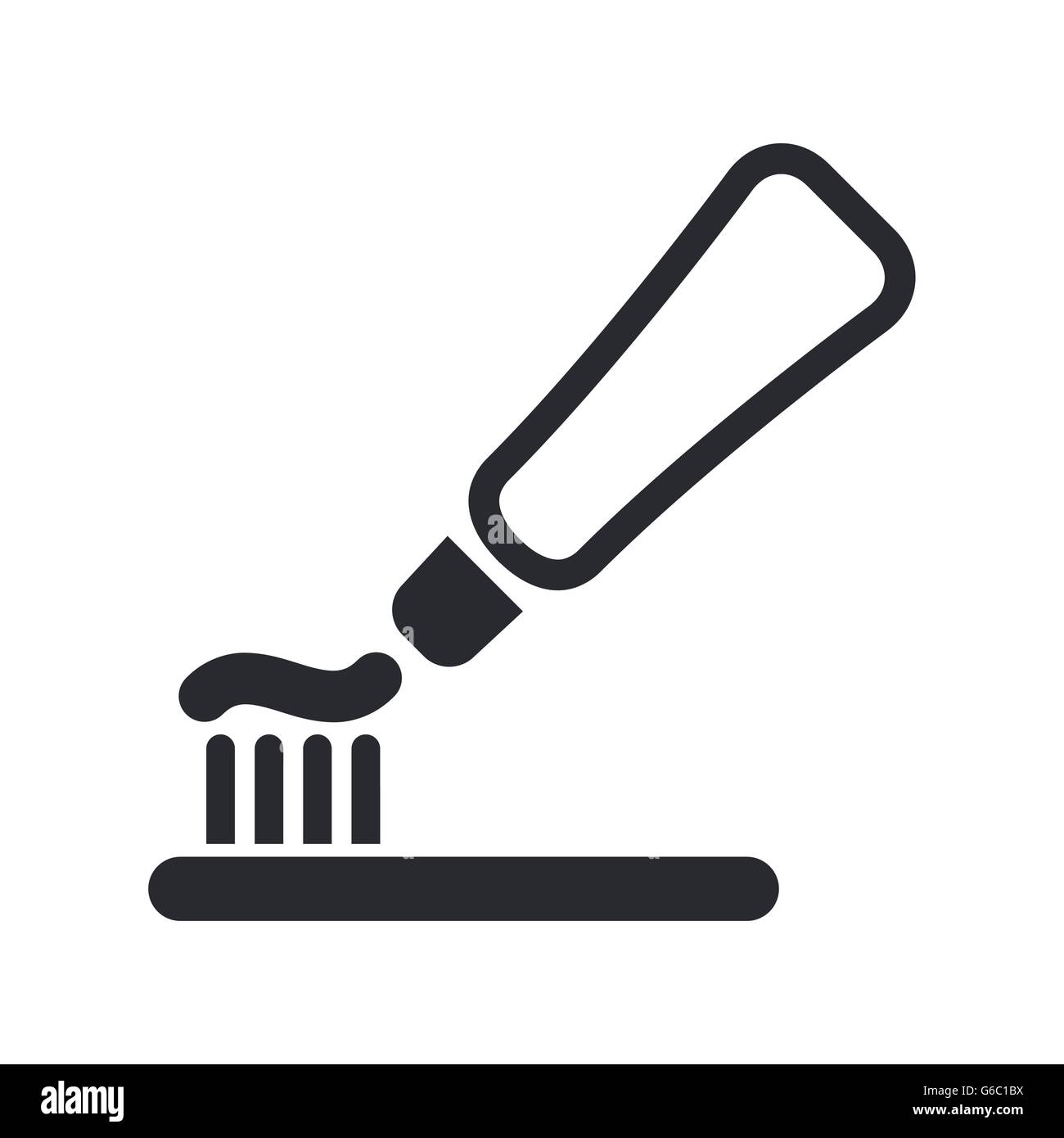 Vector illustration of single isolated toothpaste icon Stock Vector ...