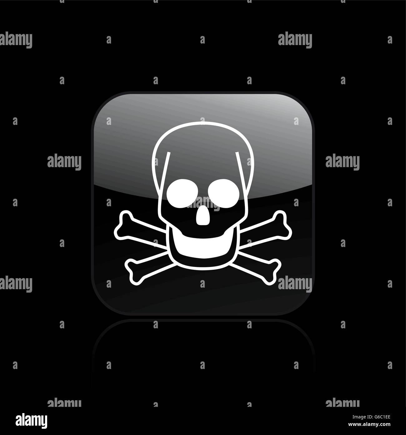 Vector illustration of single isolated risk of death icon Stock Vector ...