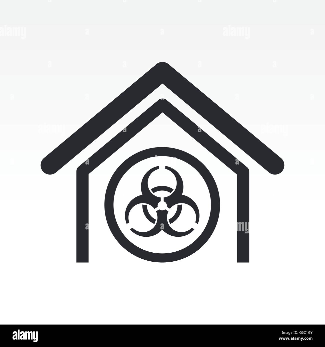 Vector illustration of single isolated biological danger icon Stock ...