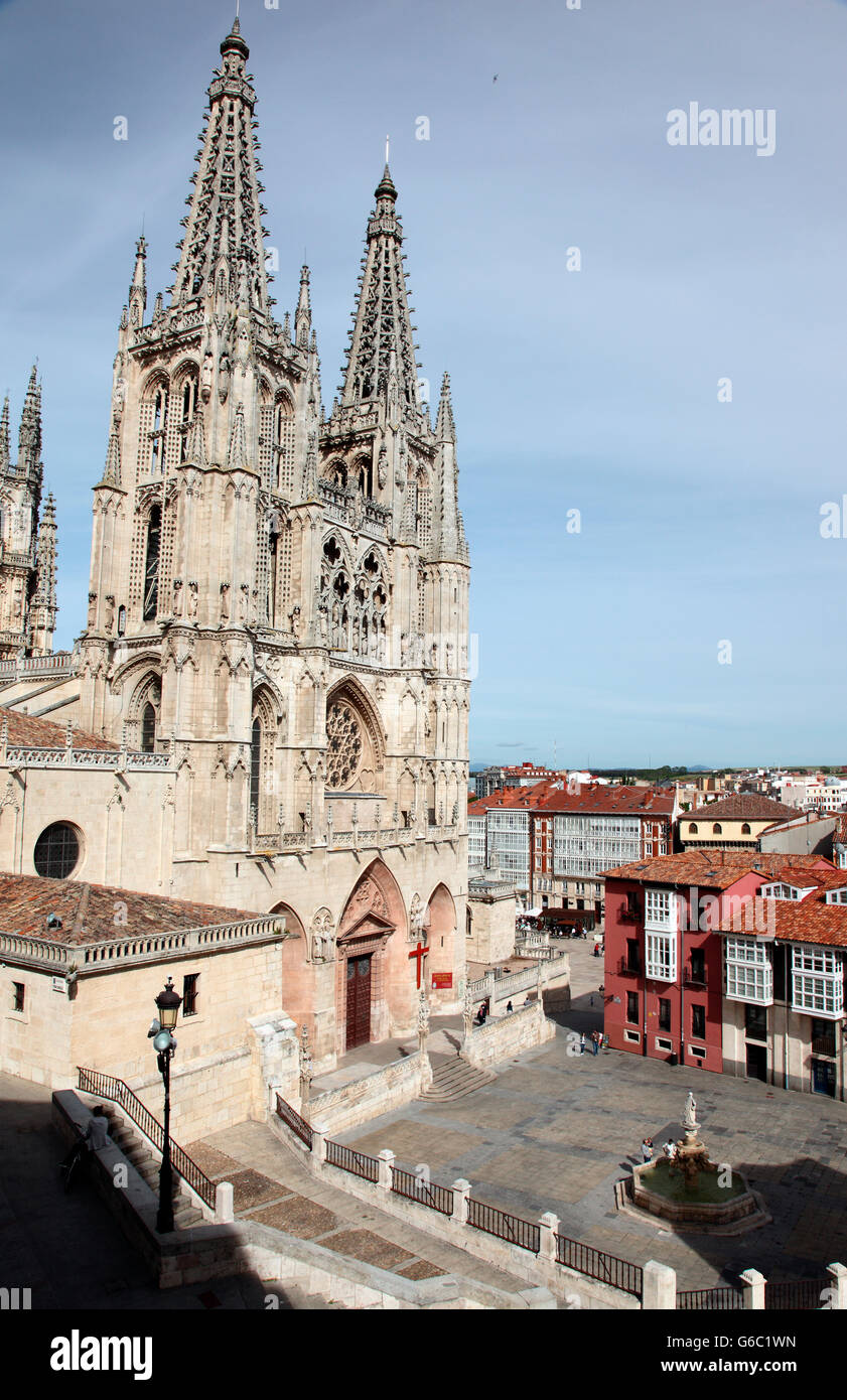 Burgos Cathedral on Camino de Santiago Stock Photo