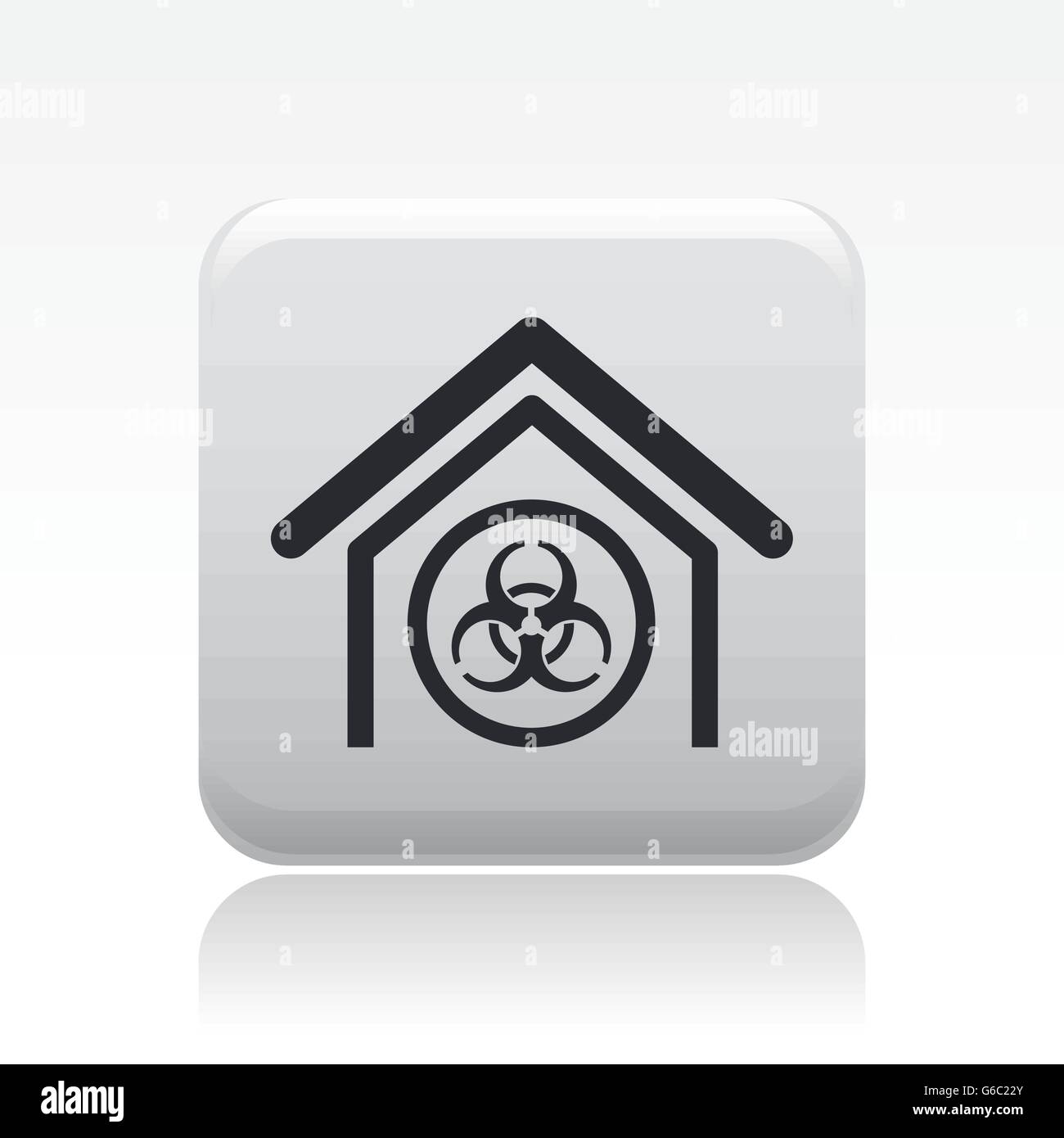 Vector illustration of single isolated biological danger icon Stock ...