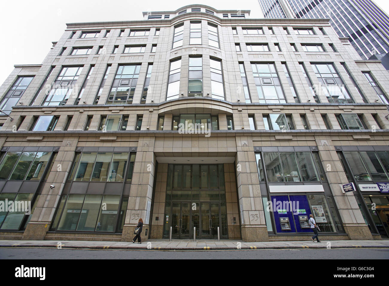 FTSE stock. General view of the Scottish Widows Investment Partnership offices in Old Broad Street in London. Stock Photo