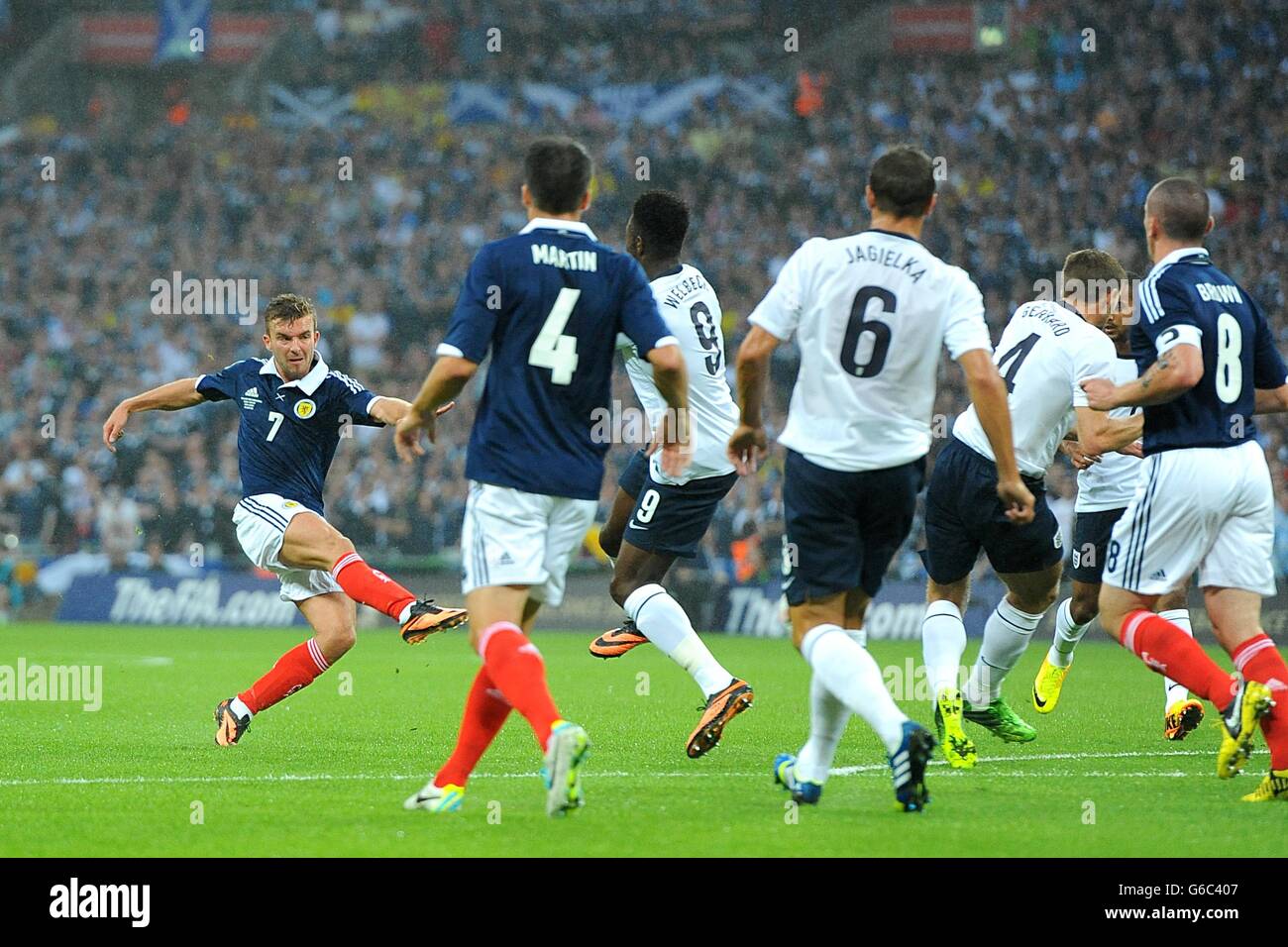 Soccer - Vauxhall International Friendly - England v Scotland - Wembley Stadium Stock Photo