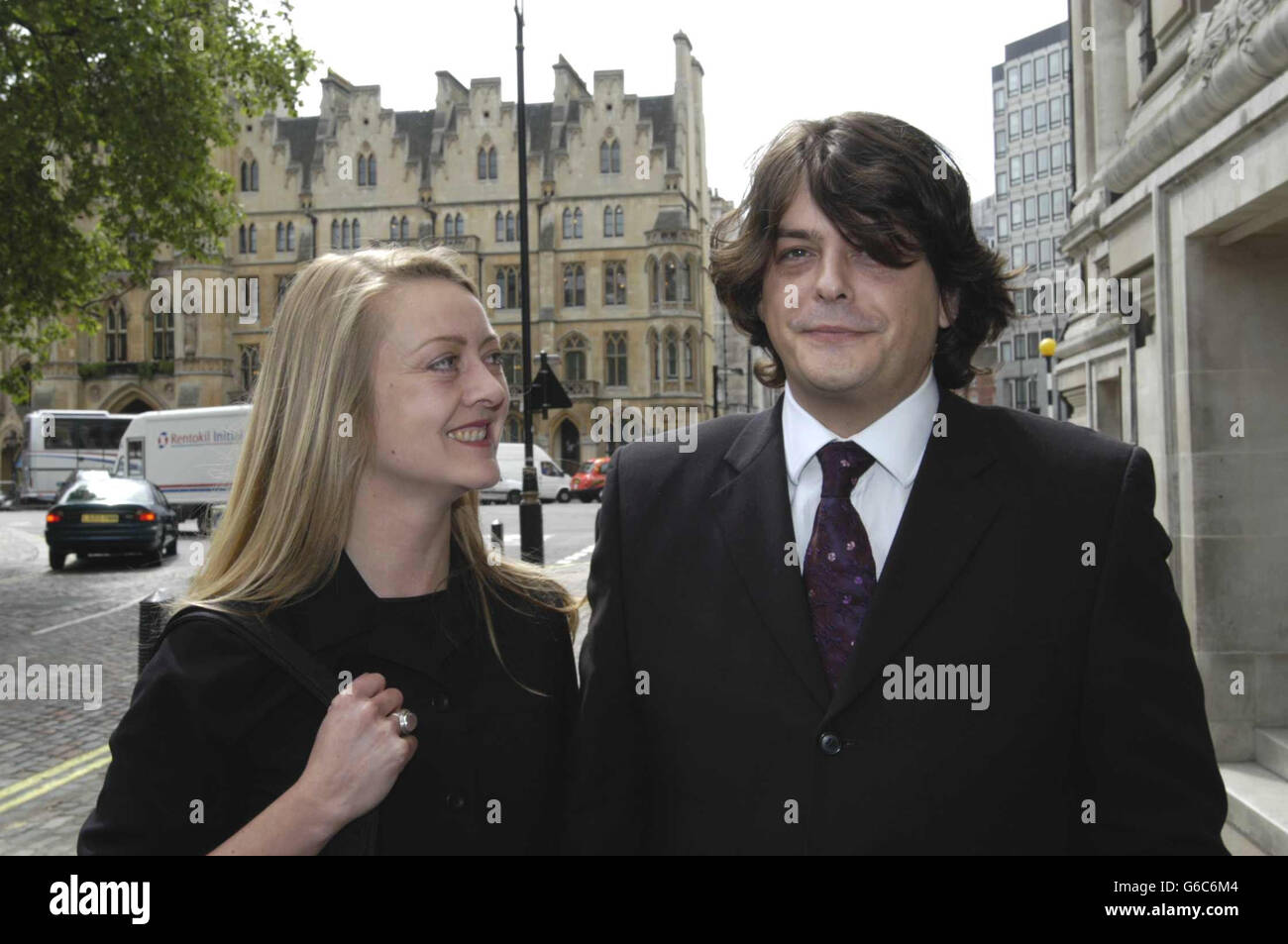 Former MI5 employee David Shayler and partner Annie Machon, arrive at Methodist Central Hall, London, for the Saville Inquiry. Stock Photo