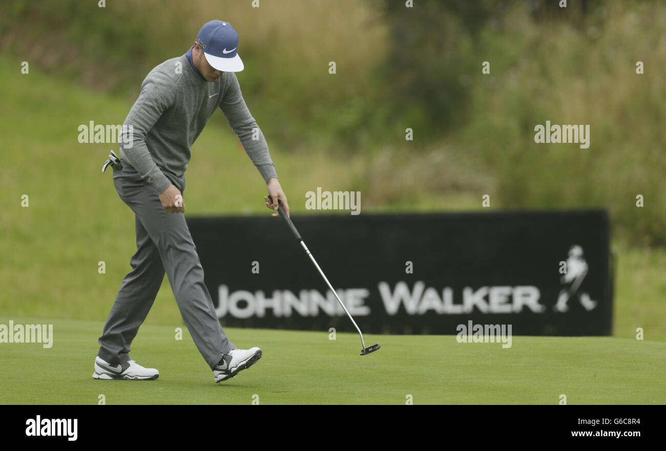 England's Oliver Fisher during day one of the 2013 Johnnie Walker Championships at Gleneagles, Perthshire. PRESS ASSOCIATION Photo. Picture date: Thursday August 22, 2013. See PA story GOLF Gleneagles. Photo credit should read: Danny Lawson/PA Wire. Stock Photo