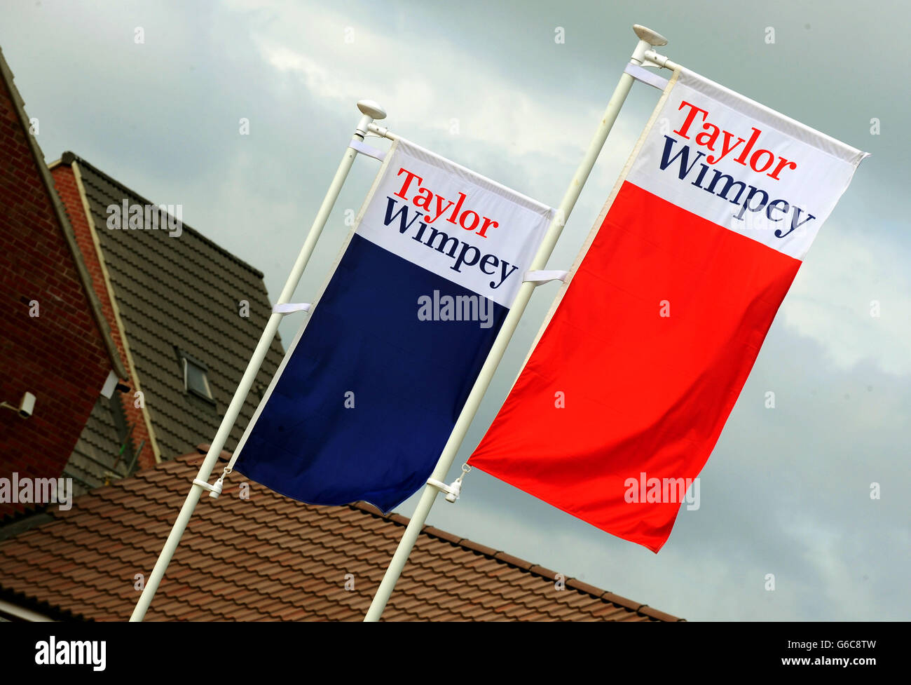 General view taylor wimpey signs housing development in calverton hi