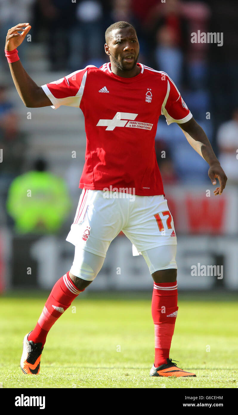 Nottingham Forest's Ishmael Miller in action against Wigan Athletic