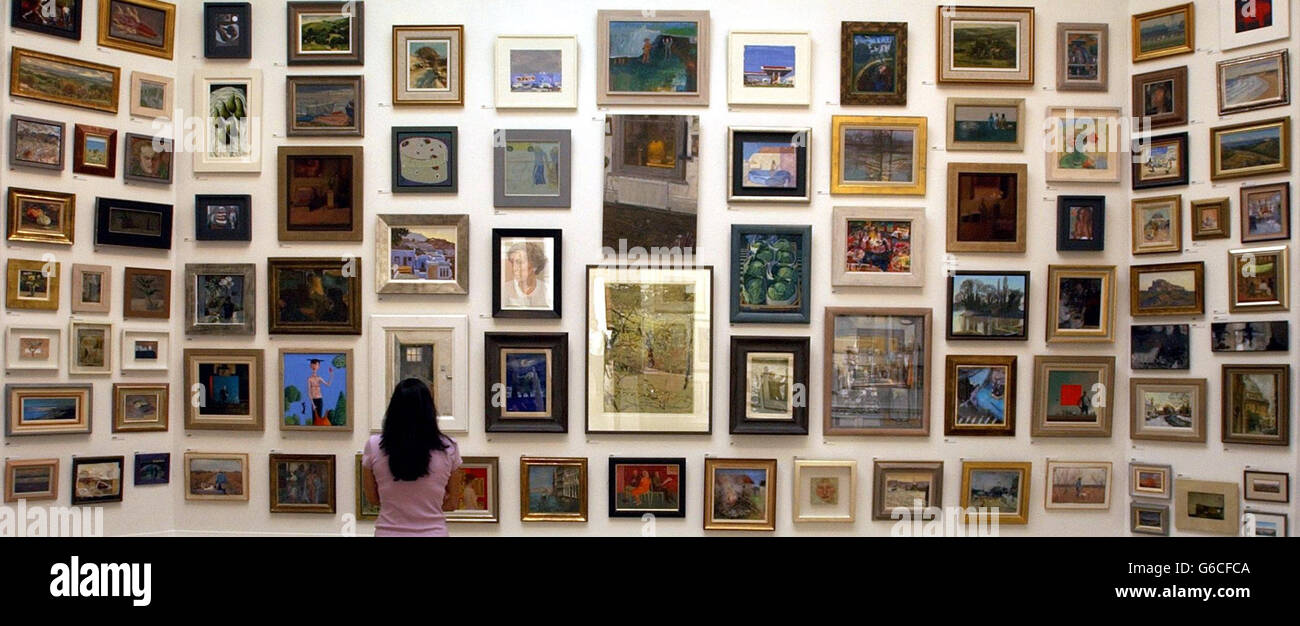 Royal Academy Arts Exhibition Stock Photo Alamy