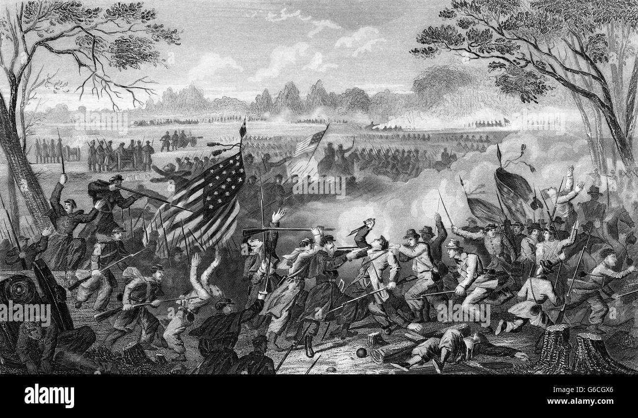 1860s MARCH 1862 DURING THE BURNSIDE EXPEDITION BATTLE OF NEW BERN NORTH CAROLINA USA Stock Photo
