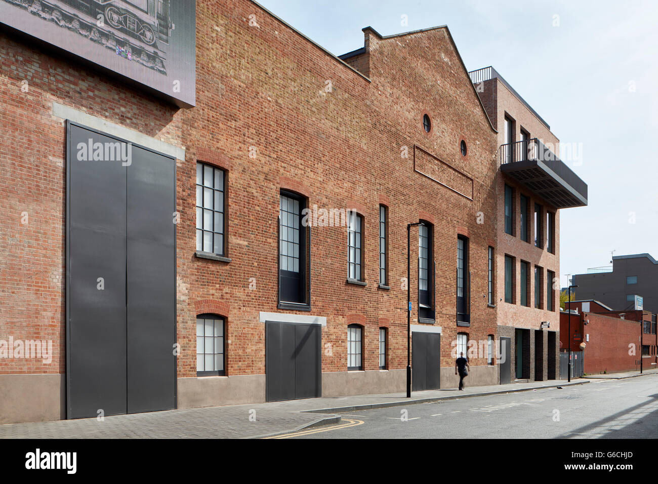 Angled partial view of elevation from street. Newport Street Gallery,  London, United Kingdom. Architect: Caruso St John Architects, 2015 Stock  Photo - Alamy