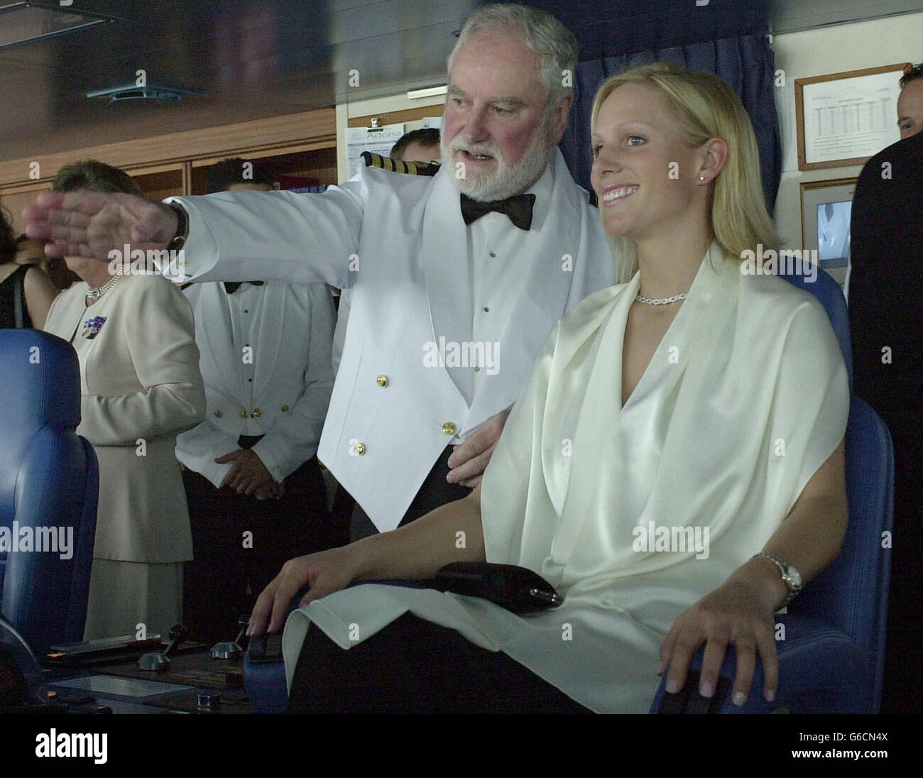 Royal satin top transport ship zara phillips hires stock photography and images Alamy