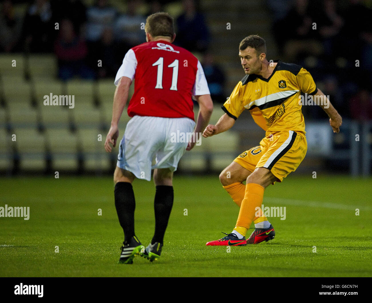 Second round match dumbarton football stadium hires stock photography