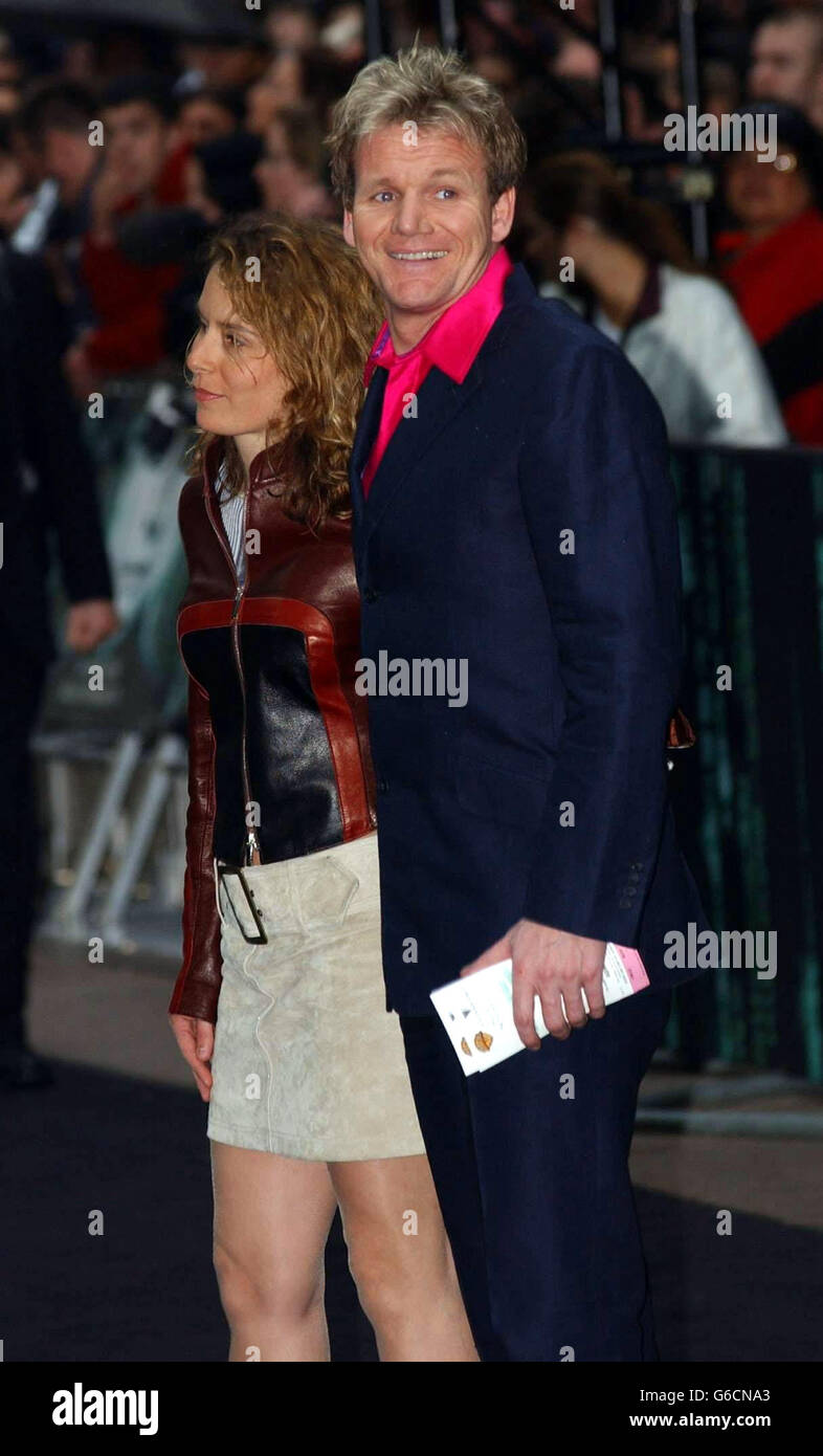 Chef Gordon Ramsay with his wife Tana arriving for the UK premiere of ...
