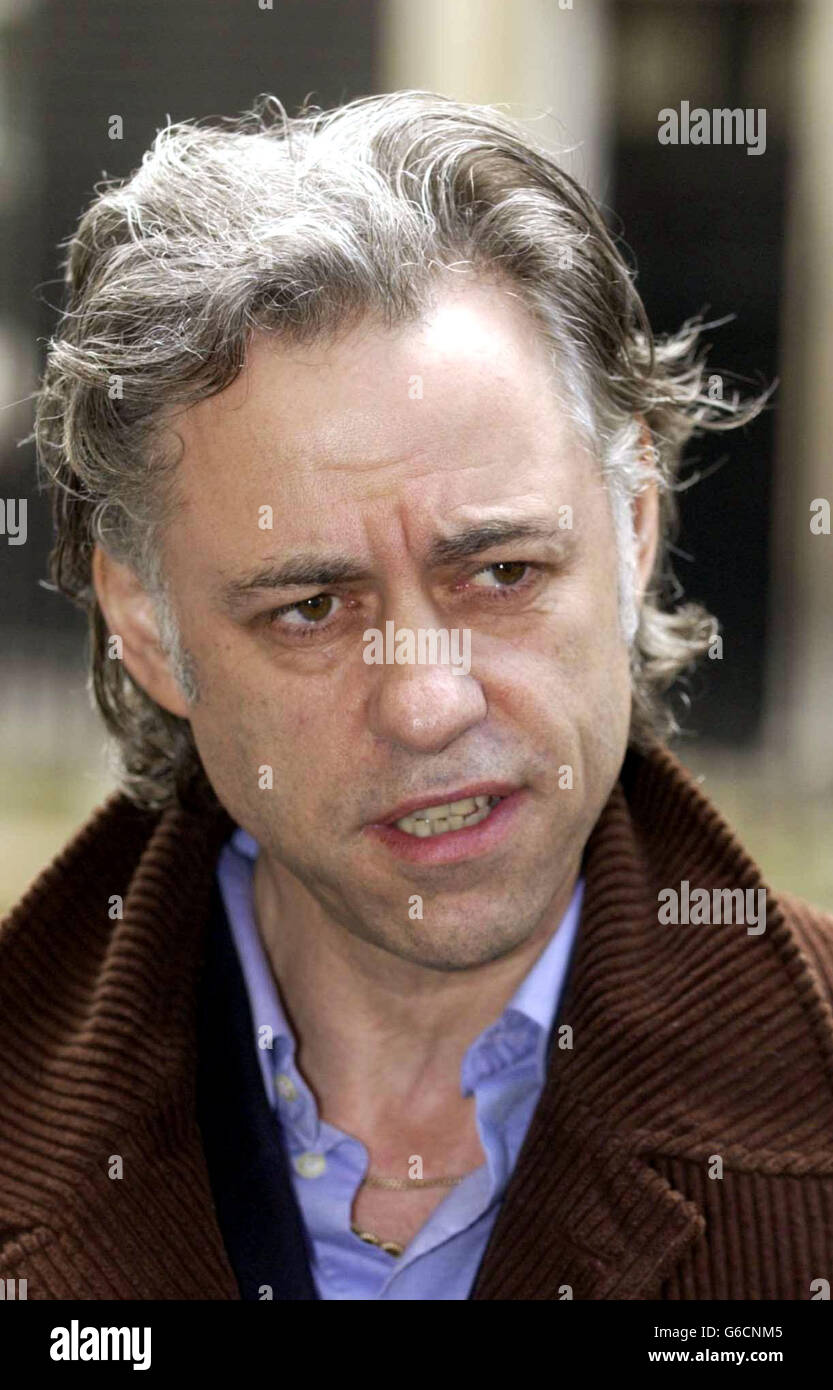 Bob Geldof meet with Blair Stock Photo