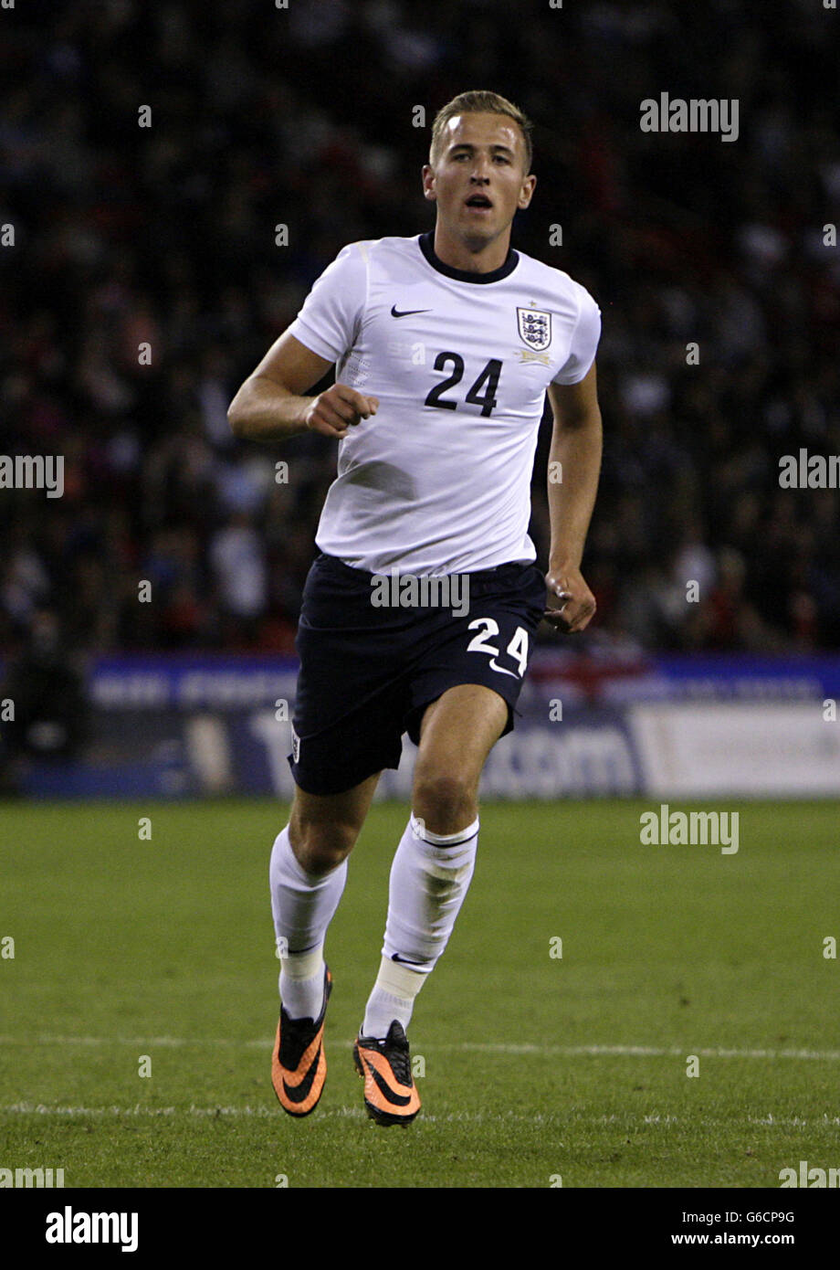 England's Harry Kane during the International Friendly match at Bramall Lane, Sheffield. PRESS ASSOCIATION Photo. Picture date: Monday August 12, 2013. See PA story SOCCER England Under 21. Photo credit should read: Simon Cooper/PA Wire. Stock Photo