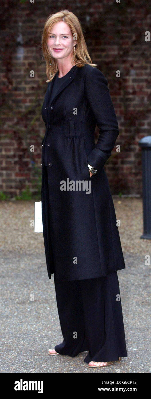 Trinny Woodall arrives at a reception and private view of HM Queen Elizabeth II's Hats and Handbags at the Kensington Palace in Central London. Stock Photo