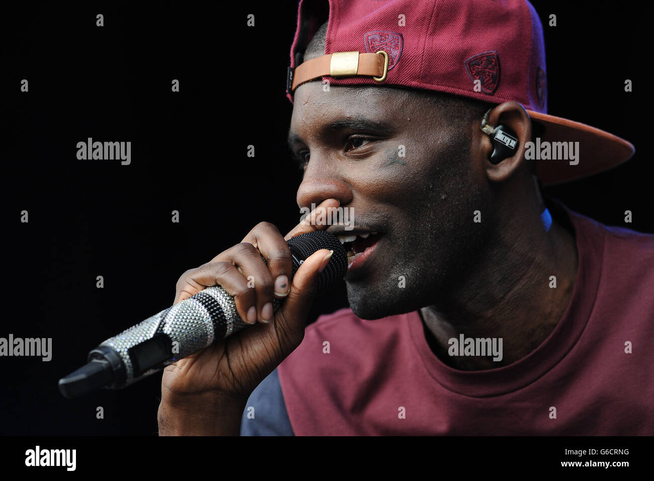 2013 Fusion Festival - Birmingham. Wretch 32 performs on stage during day two of the Fusion Festival at Cofton Park, Birmingham. Stock Photo