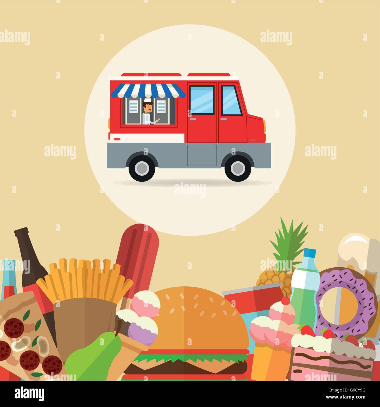 Delicius food. Truck icon. Delivery concept. graphic vector Stock ...