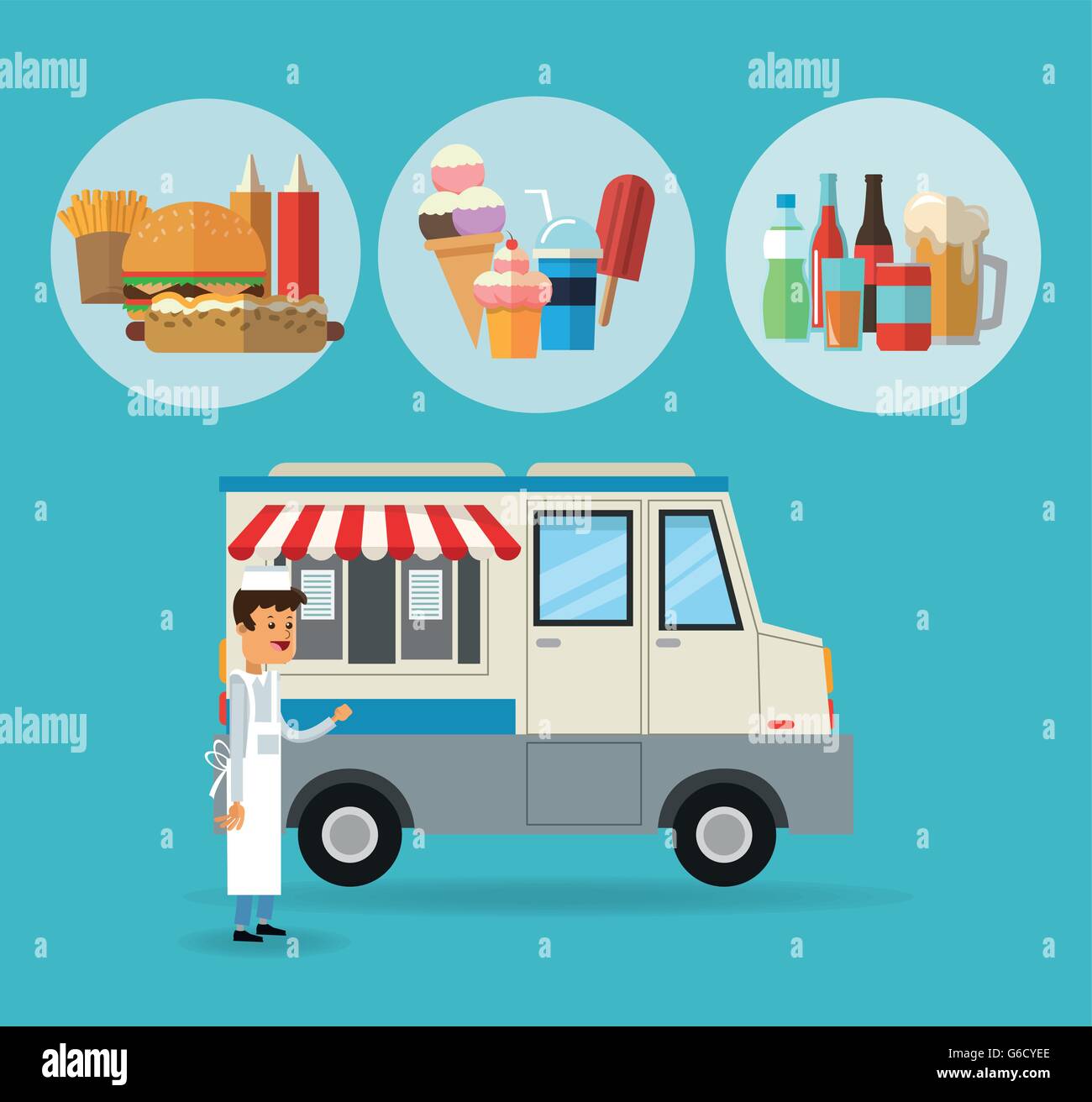 Delicius food. Truck icon. Delivery concept. graphic vector Stock ...