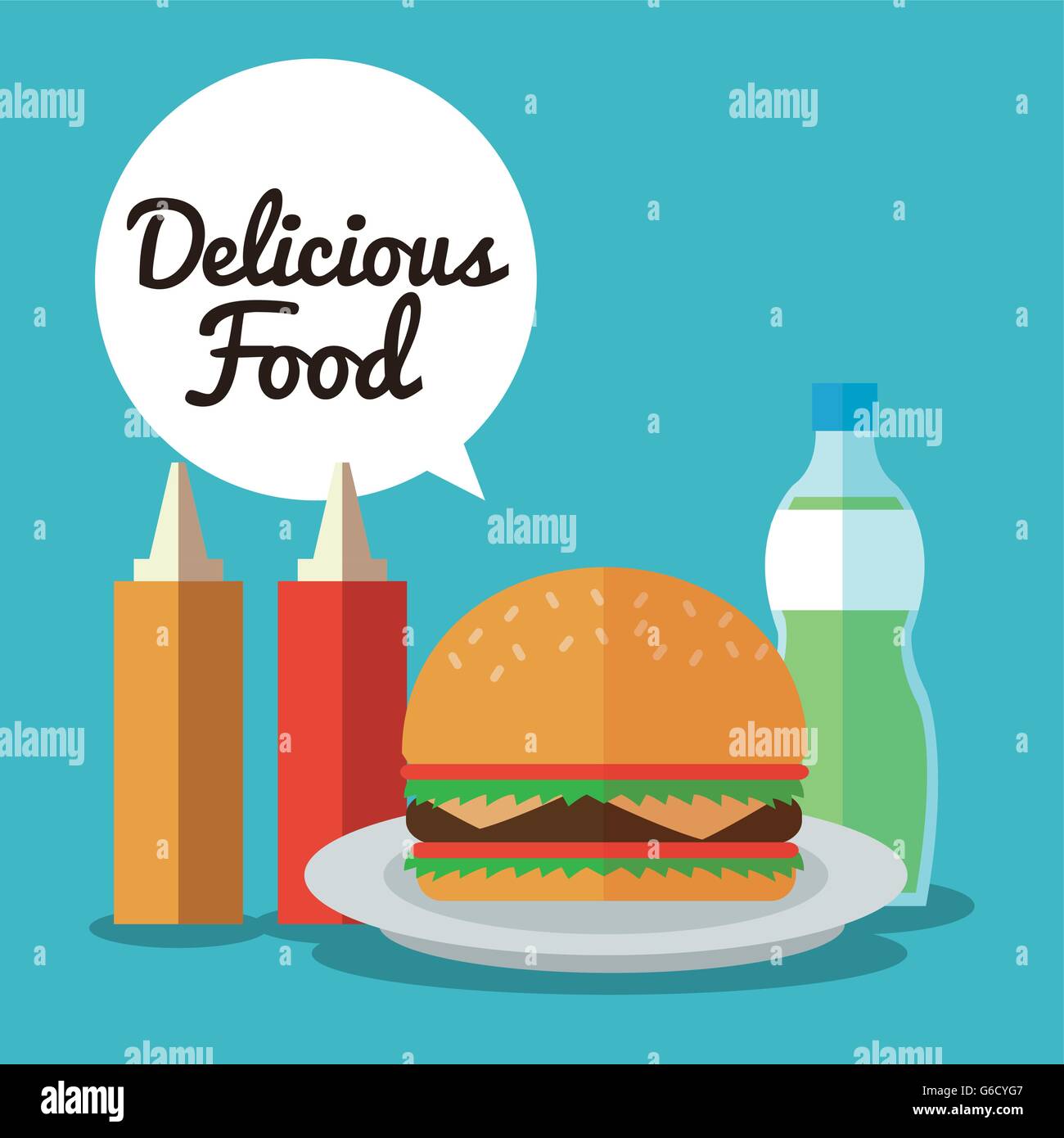 Delicius food. Hamburger icon. Menu concept. graphic vector Stock ...