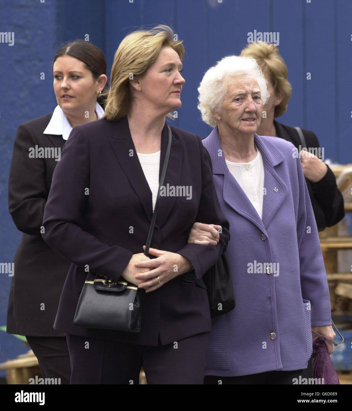 Michael McKevitt's wife and sister of hunger striker, Bobby Sands, Bernadette Sands McKevitt, with her mother Rosaleen Sands, arrives at the Special Criminal Court in Dublin. * Her husband was standing trial accused of masterminding the organisation behind the Omagh bombing which killed 29 people and two unborn babies. Michael McKevitt, 53, the first man to be charged in the Irish Republic with directing terrorism, is accused of directing the Real IRA between 1999 and 2001 and of being a member of the group. He denies the charges. Stock Photo