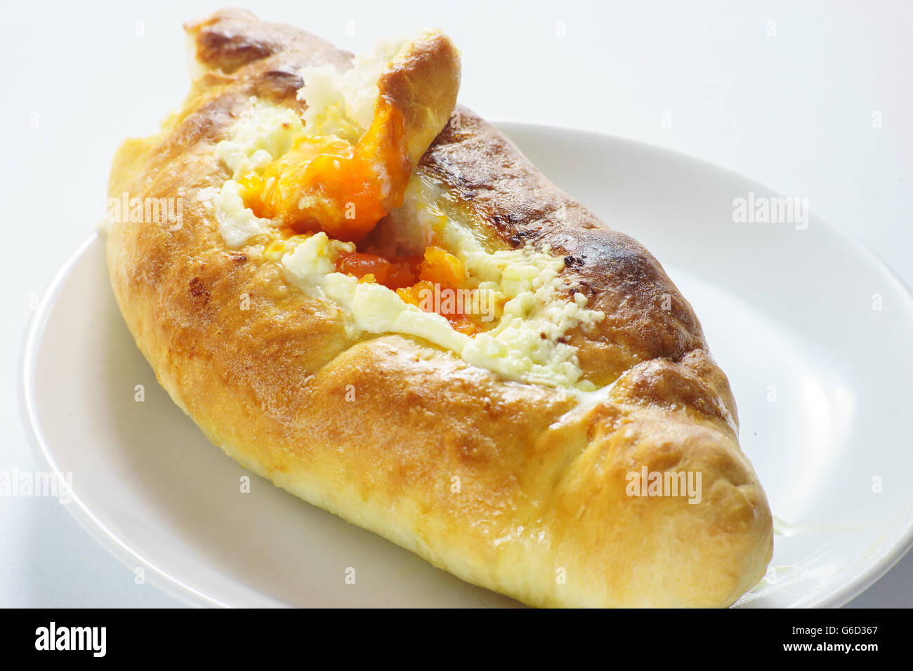 Traditional georgian cheese pastry ajar khachapuri Stock Photo