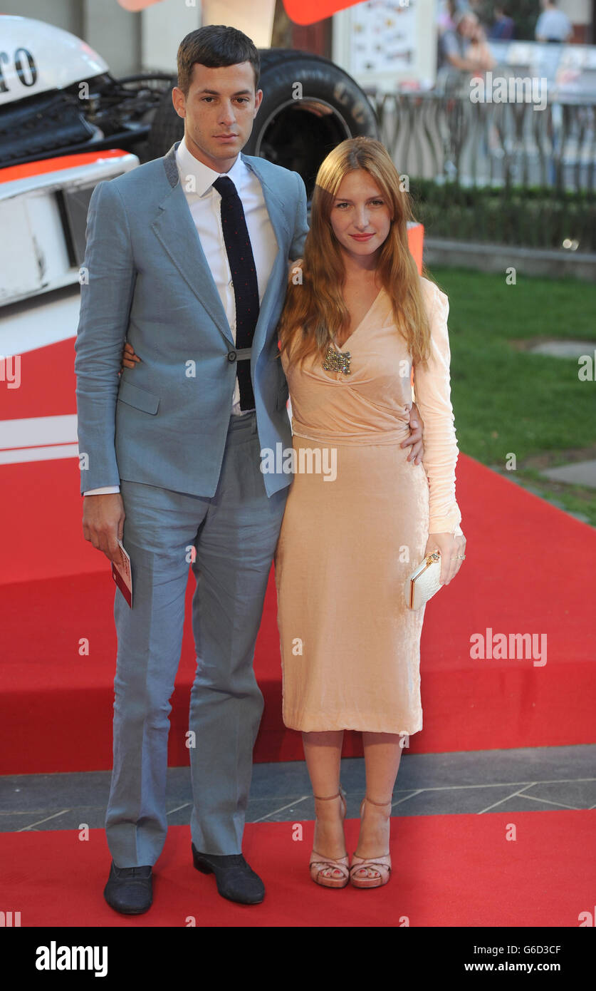 Mark Ronson and Josephine de la Baume attend the premier of Rush at Odeon Leicester Square, London. Stock Photo