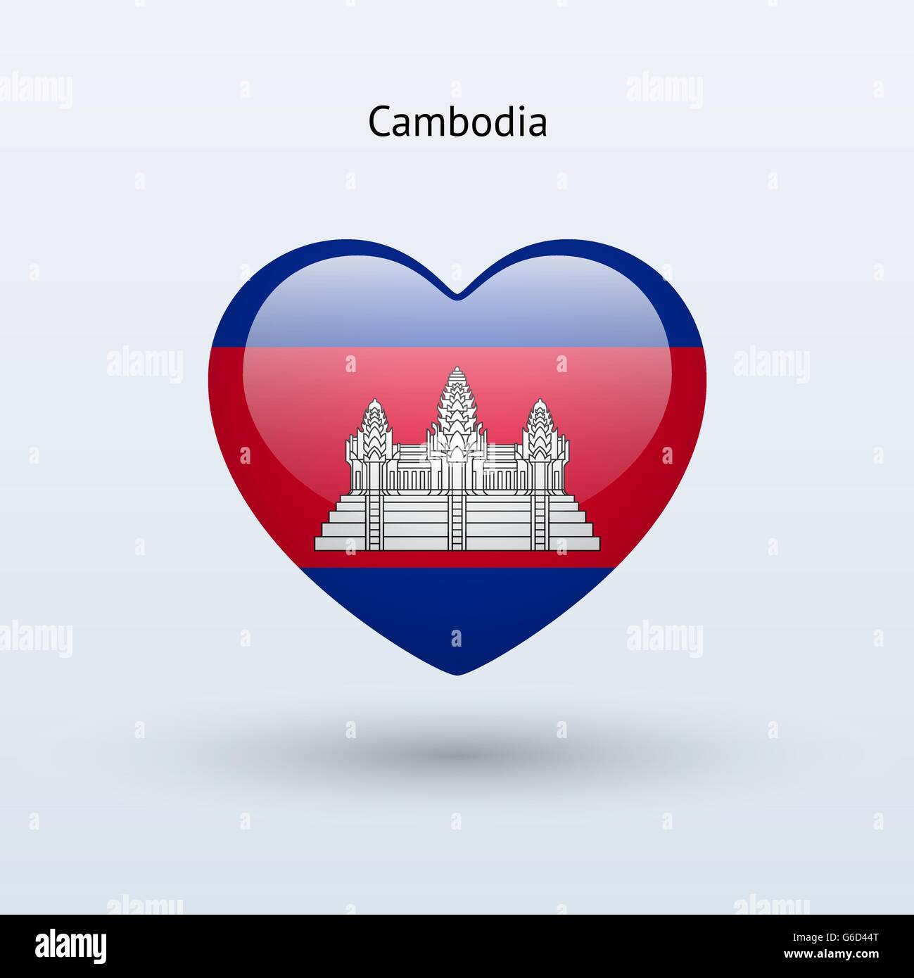 Love Cambodia symbol. Heart flag icon Stock Vector Image &