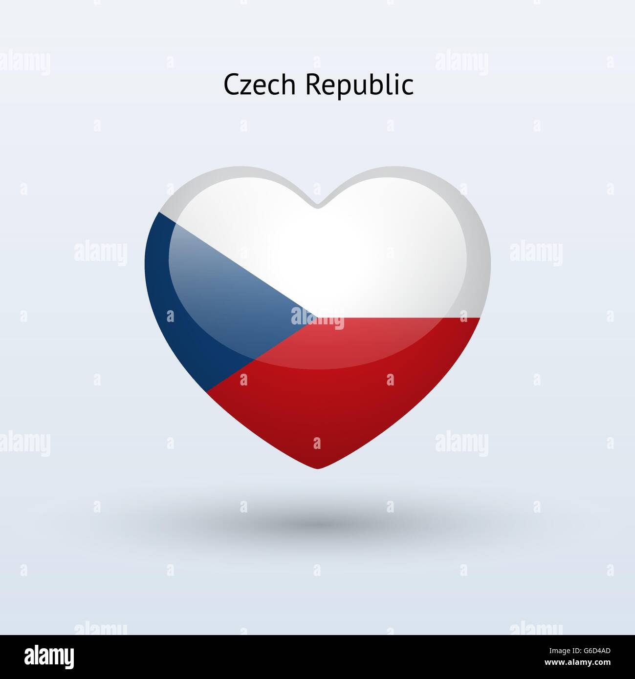 Love Czech Republic symbol. Heart flag icon Stock Vector Image & Art