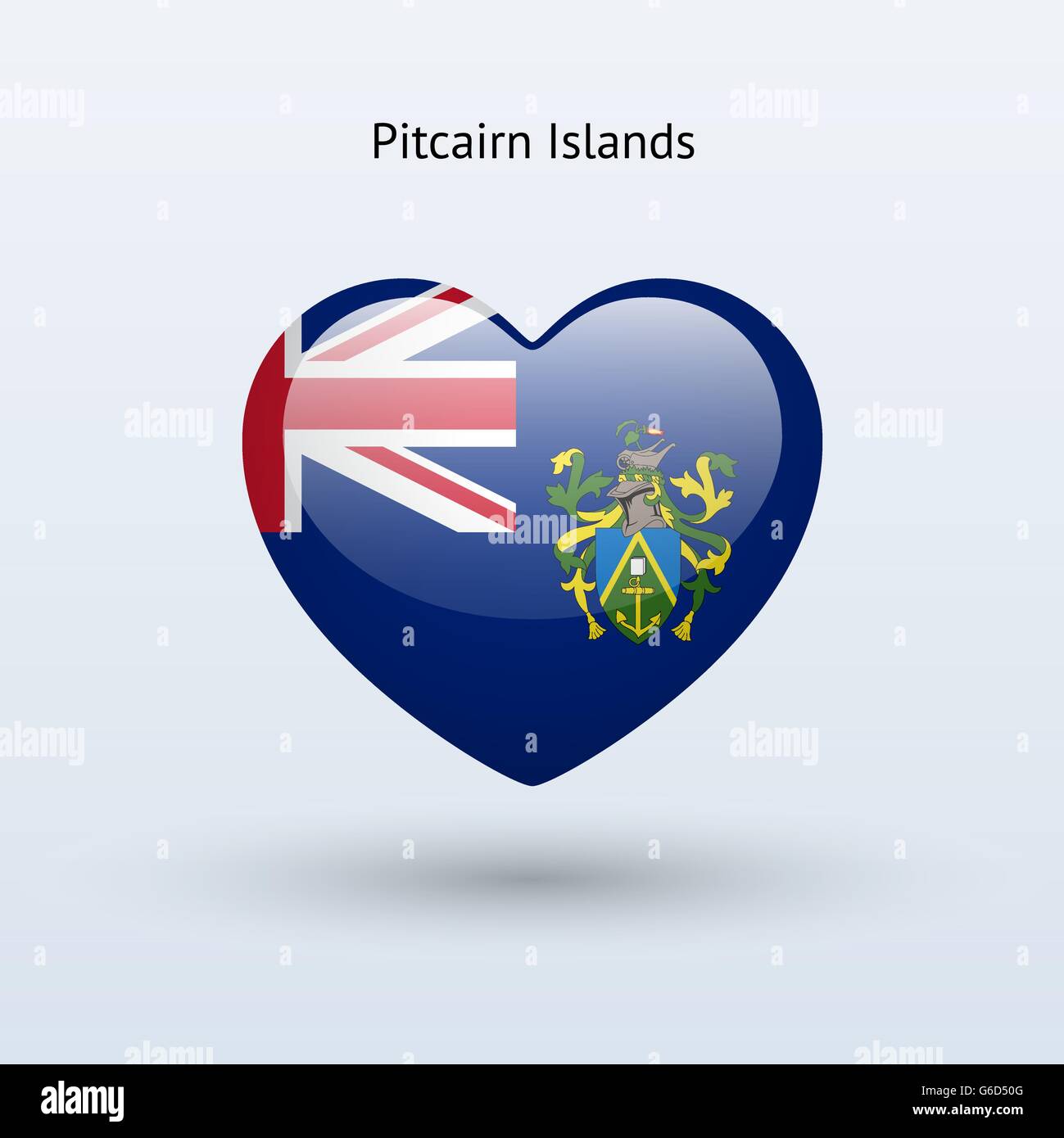 Love Pitcairn Islands symbol. Heart flag icon Stock Vector Image & Art ...