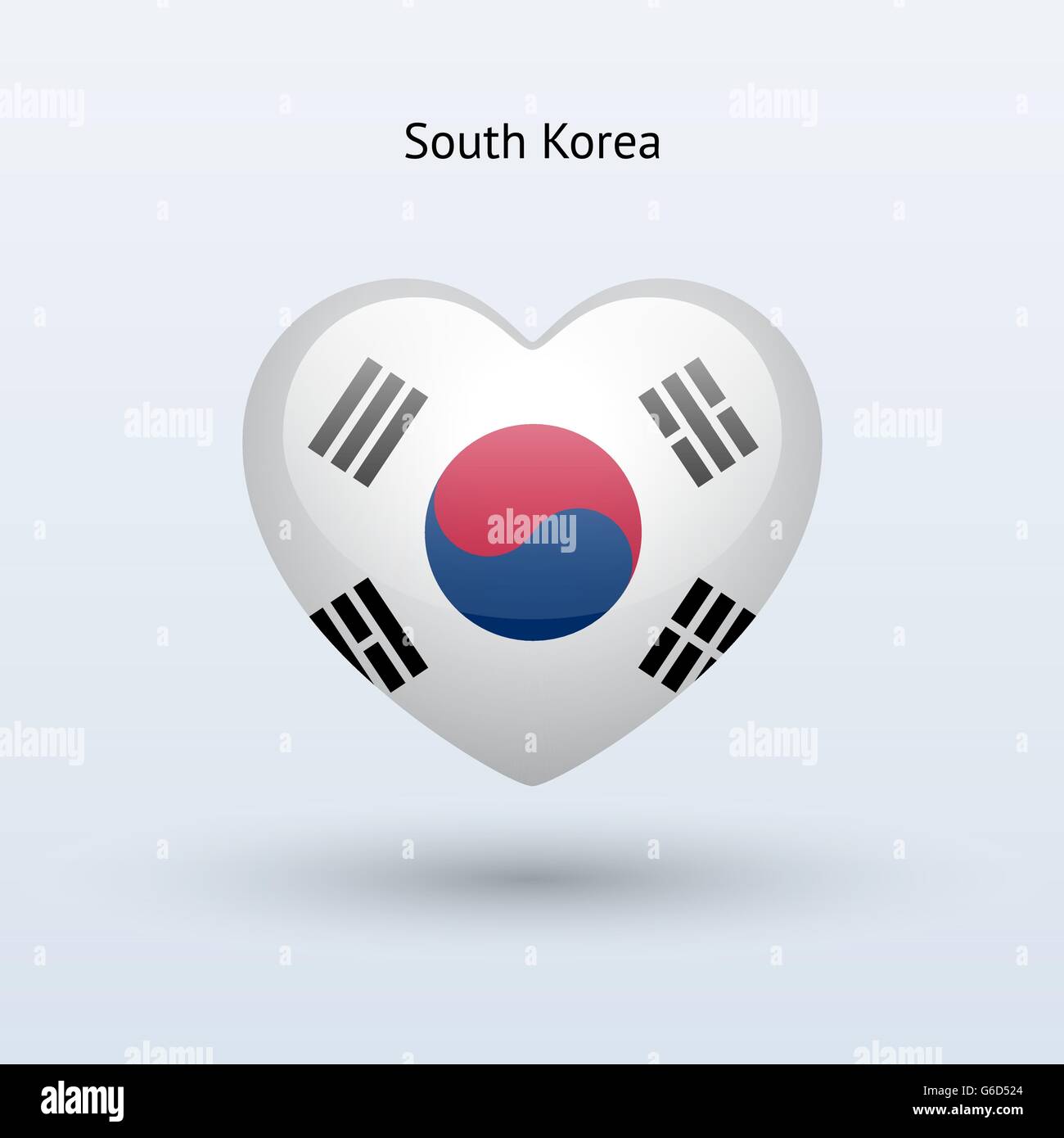 Love South Korea symbol. Heart flag icon Stock Vector Image & Art Alamy