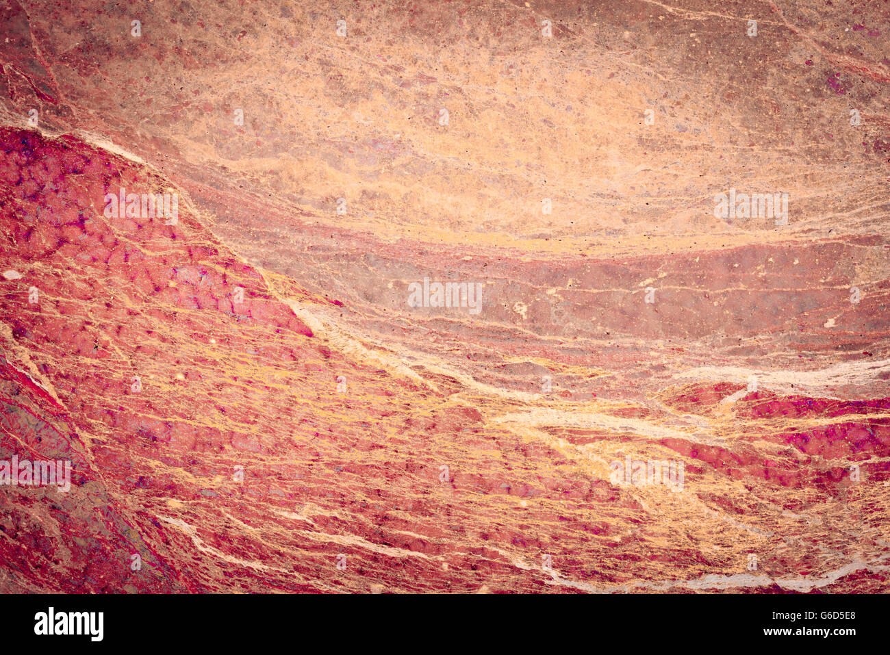 Colorful grunge stone texture background, creative abstract marble backdrop in red color. Stock Photo