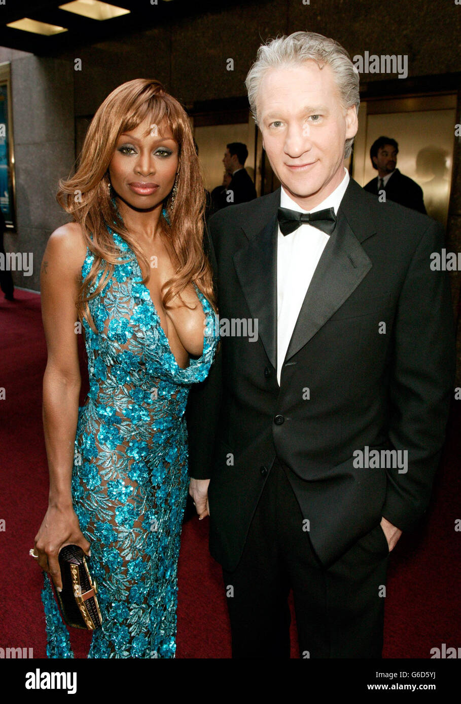Bill Maher and girlfriend Coco arrive at the 2003 Tony Awards at Radio City Music Hall in New York City. Stock Photo