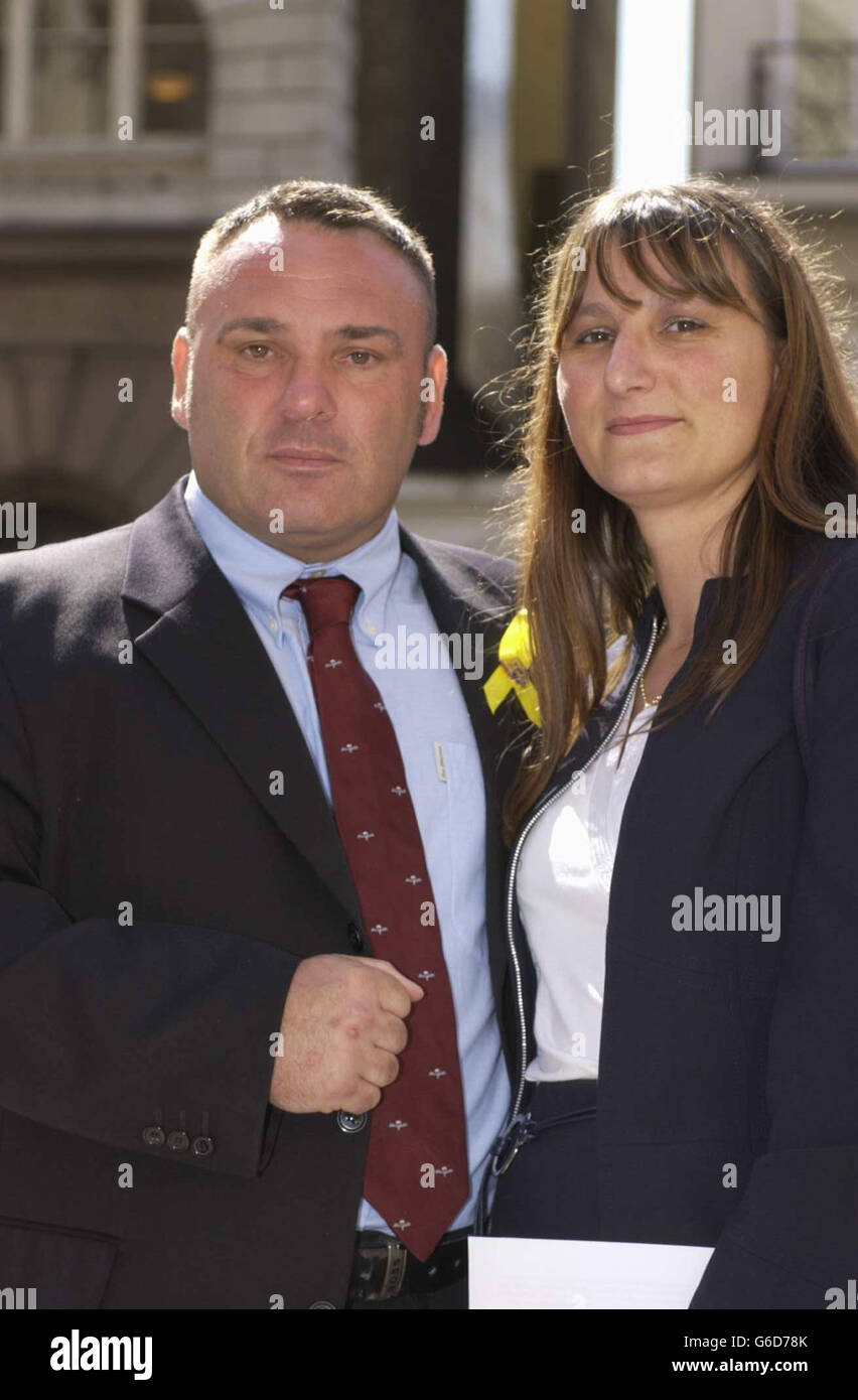 Shaun Rusling and his wife Maria after leaving the High Court, central London after The Ministry of Defence today lost the High Court appeal against a decision that the former Parachute Regiment medical officer, * ... Mr Rusling was a victim of an identifiable syndrome attributable to his service in the 1991 Gulf conflict. The decision, by a War Pensions Appeal Tribunal in Leeds last May, was hailed by thousands of Gulf War veterans as a major development in their fight for damages against the MoD on the basis that their illnesses were caused by a common factor. Stock Photo