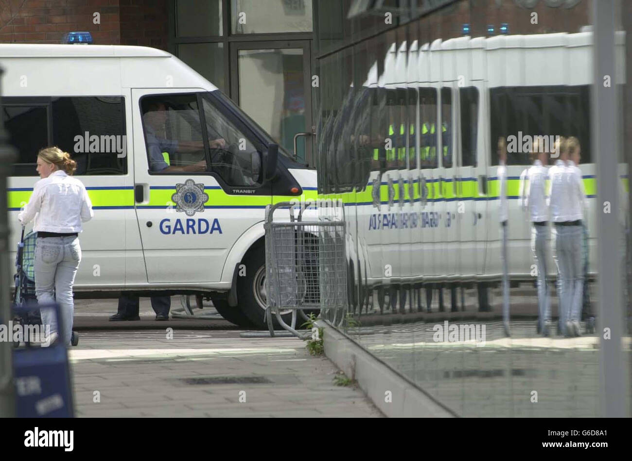 A Garda van thought to be carrying Michael McKevitt arrives at the Special Criminal Court in Dublin where he was standing trial, accused of masterminding the organisation behind the Omagh bombing which killed 29 people and two unborn babies. * Michael McKevitt, 53, the first man to be charged in the Irish Republic with directing terrorism, is accused of directing the Real IRA between 1999 and 2001 and of being a member of the group. He denies the charges. Stock Photo