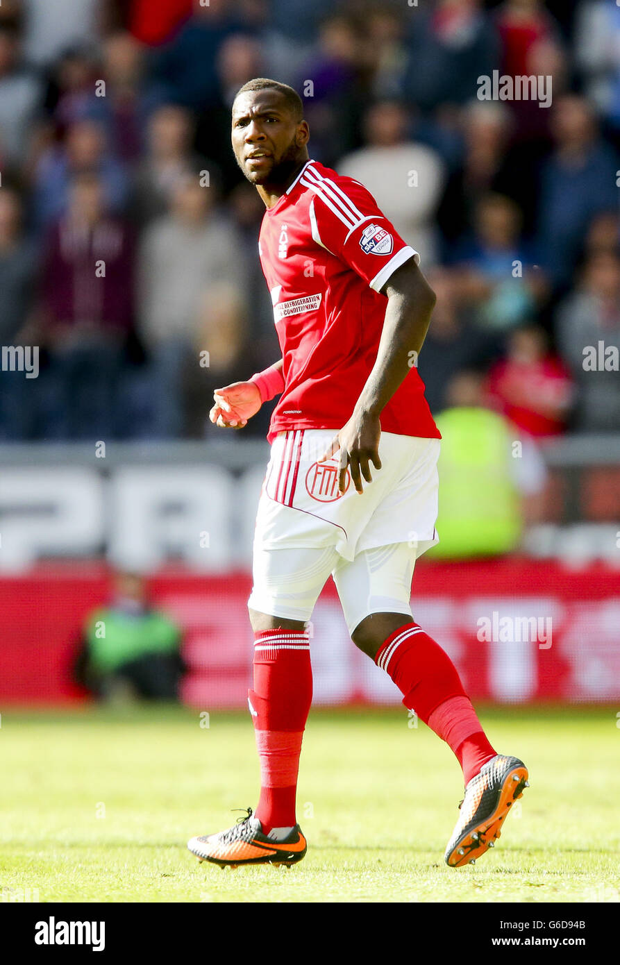 Nottingham Forest's Ishmael Miller in action against Wigan Athletic