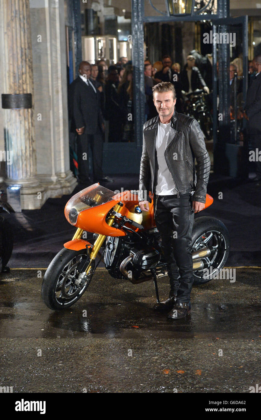 Belstaff House Opening - London Fashion Week 2013. David Beckham at a photocall for the opening of Belstaff House, New Bond Street, during London Fashion Week. Stock Photo