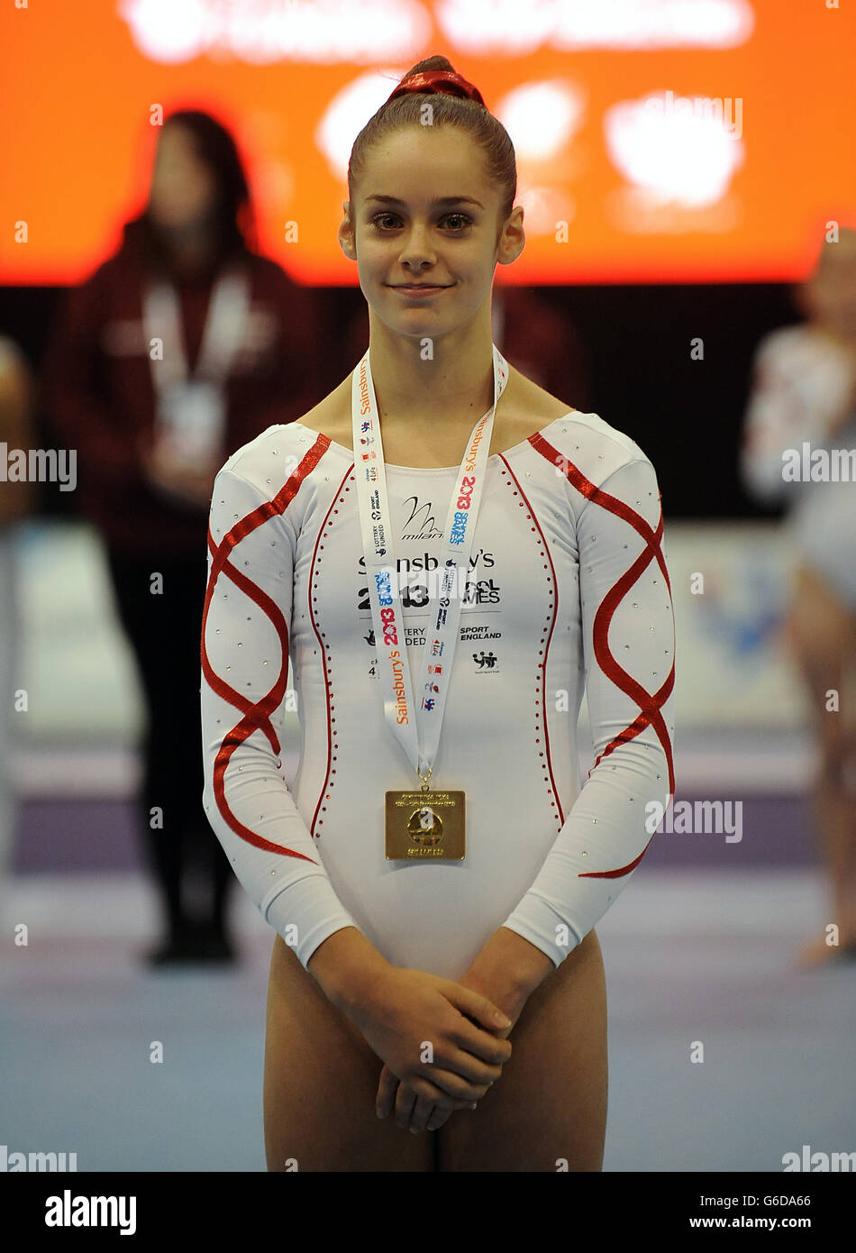 England's Catherine Lyons wins gold in the Gymnastics during day Four of the Sainsbury's 2013 School Games at iceSheffield, Sheffield. PRESS ASSOCIATION Photo. Picture date: Sunday September 15, 2013. Photo credit should read: Nigel French/PA Wire Stock Photo