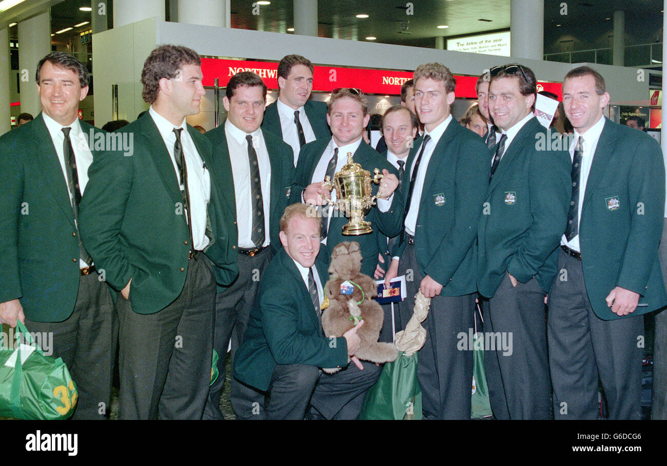 Rugby Union - World cup match - Twickenham. Members of the Australian ...