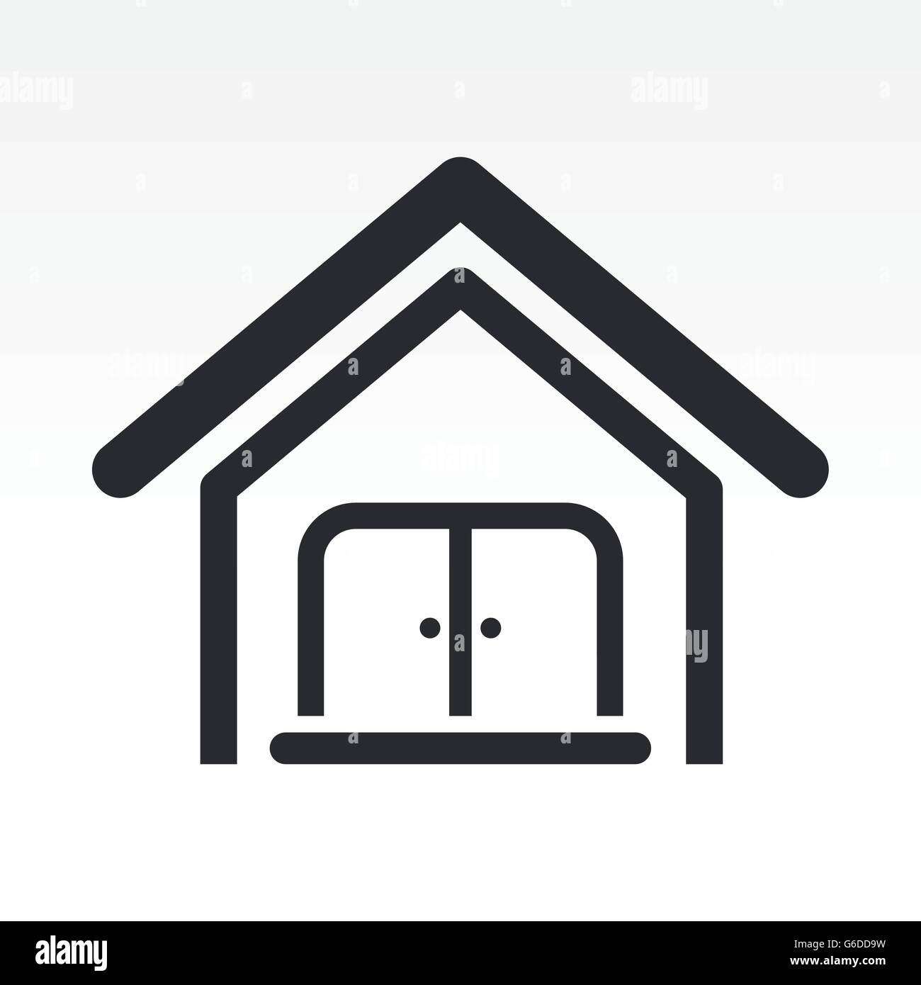 Vector illustration of single isolated home icon Stock Vector Image ...