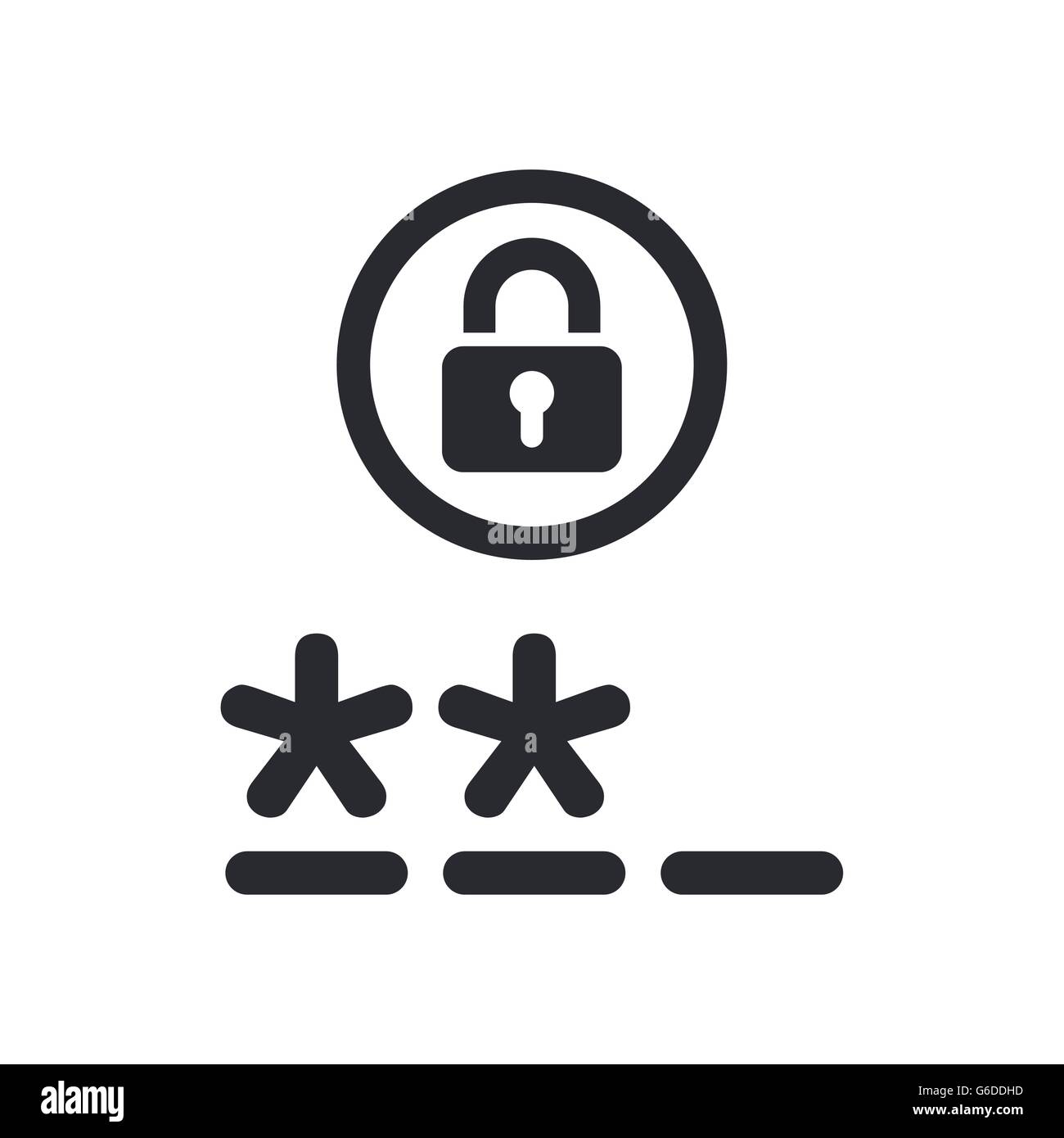 Vector illustration of single isolated password icon Stock Vector Image ...