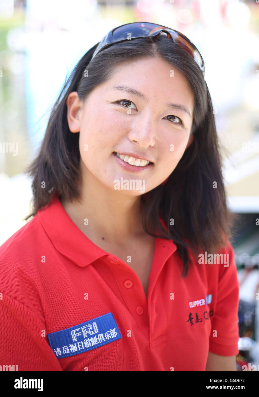 Vicky song on the qingdao yacht in st katharine docks hi-res stock ...