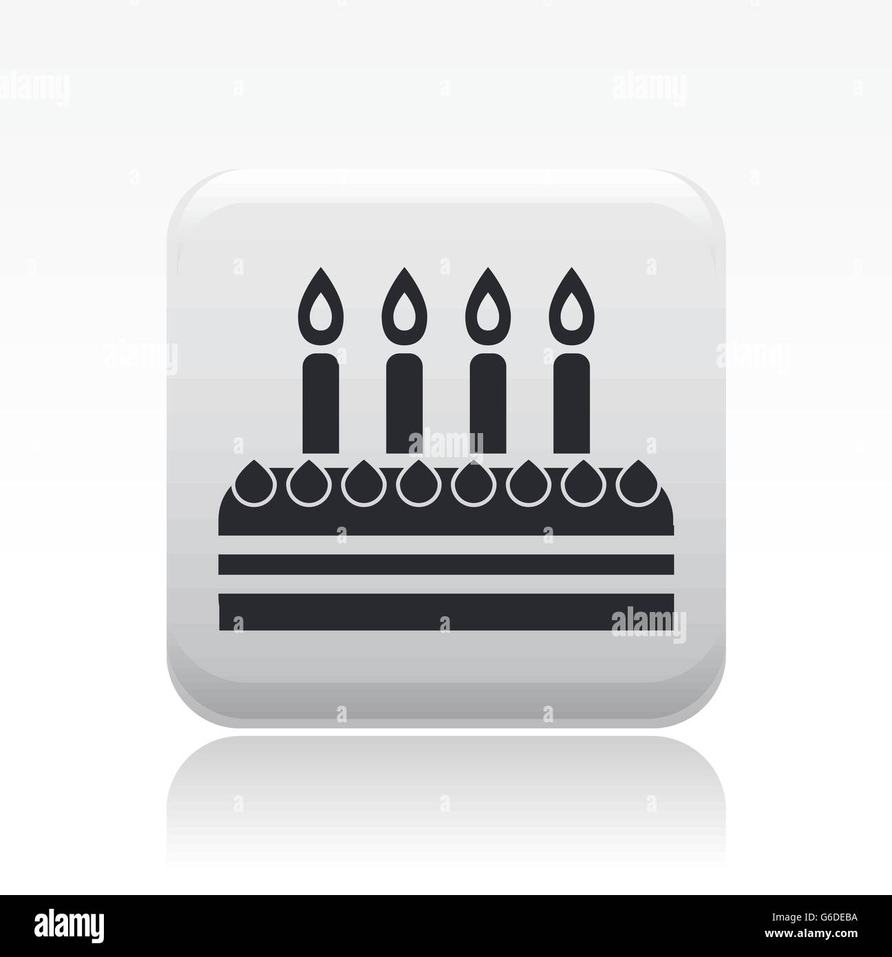 Vector illustration of single isolated birthday cake icon Stock Vector ...